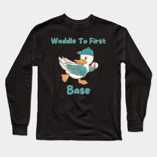 Baseball duck Long Sleeve T-Shirt